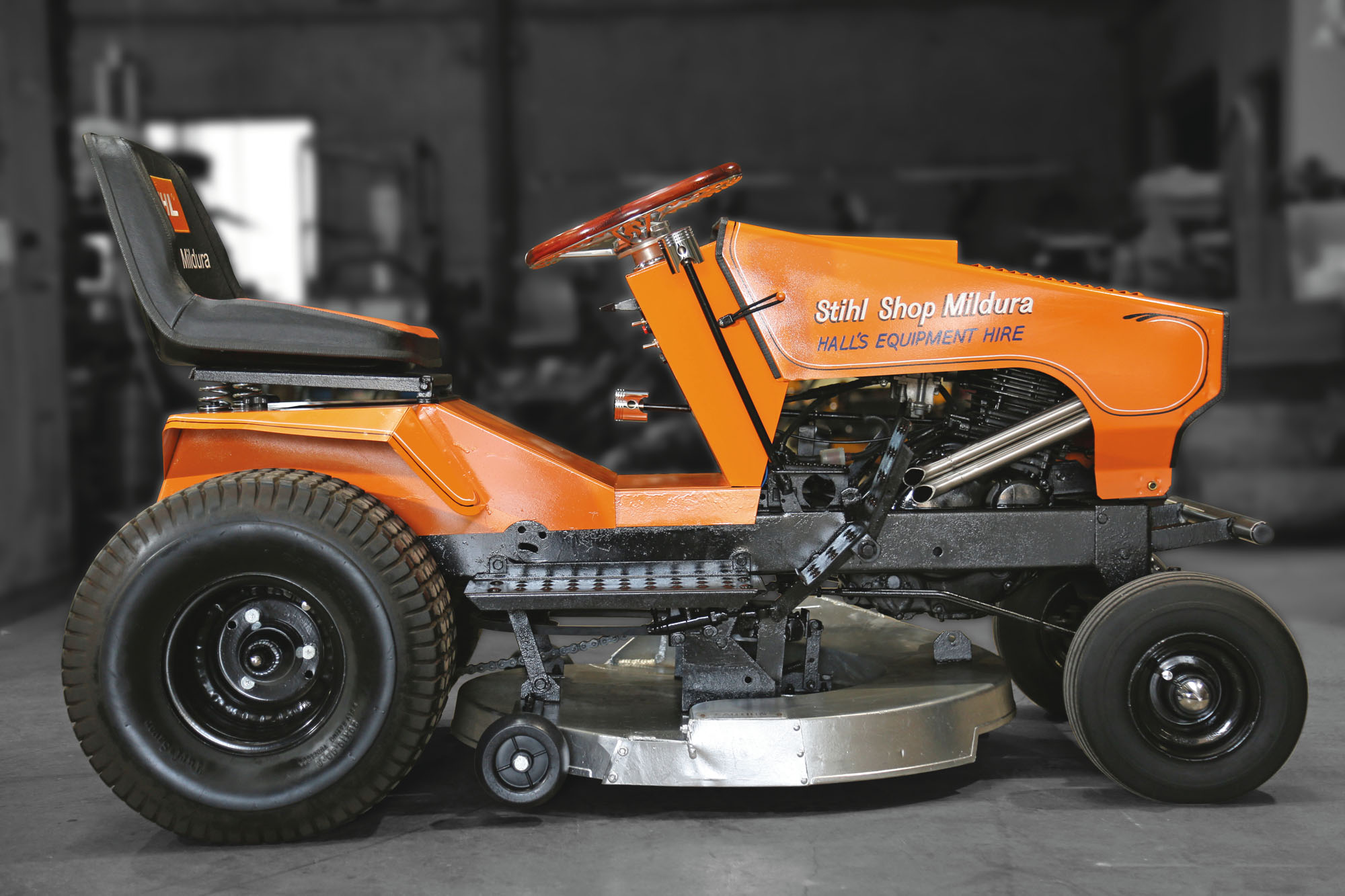 STIHL Shop Mildura Pimped Ride On Greenfield Evolution 32